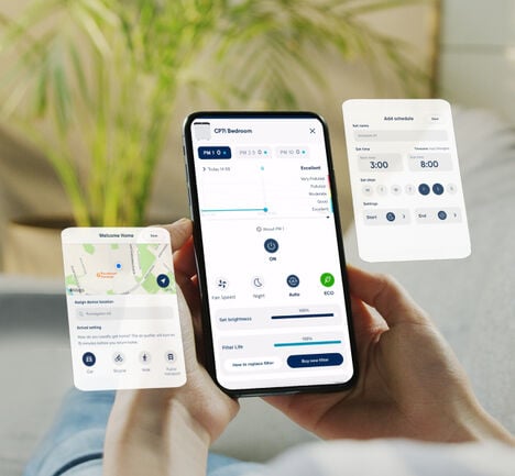 Blueair Exclusive smart features in the Blueair app